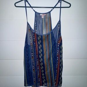 BONGO Vibrant Multicolor Patterned Camisole
